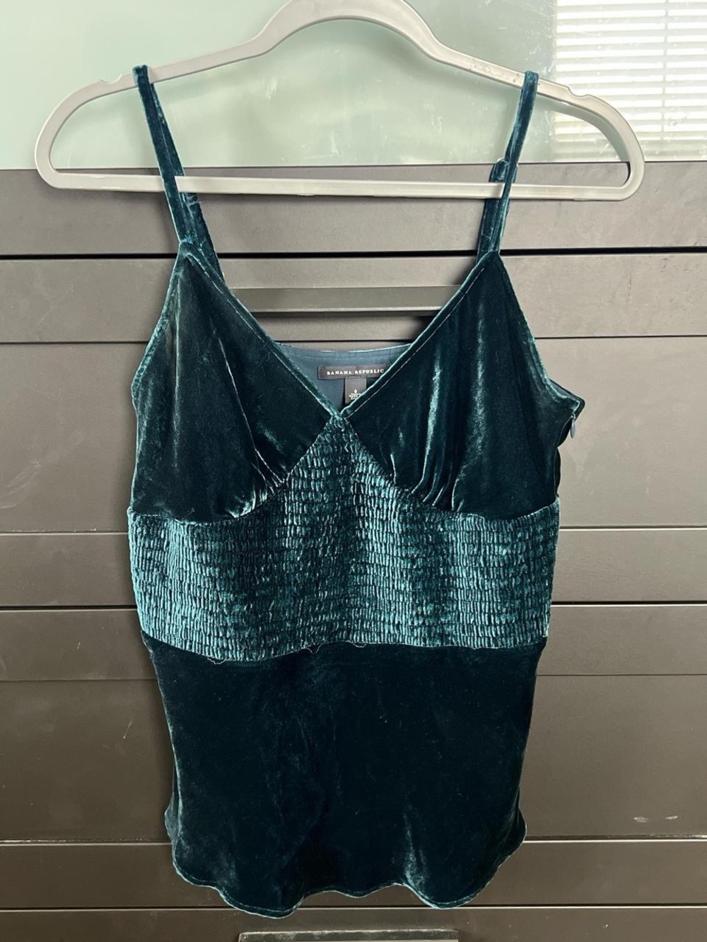 Banana Republic Deep Teal Velvet Top